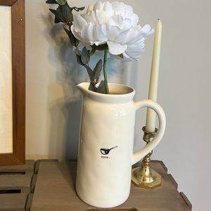 Rae Dunn “pour” vase, Artisan collection with icon